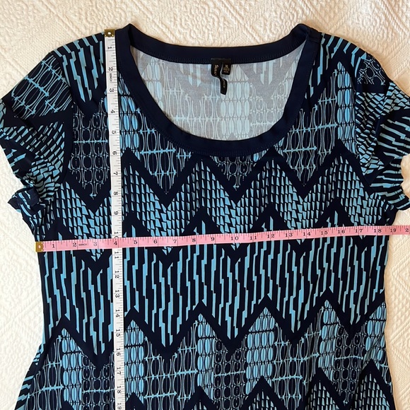 💥💥Susan Lawrence XL Blue Patterned Blouse - Picture 11 of 13